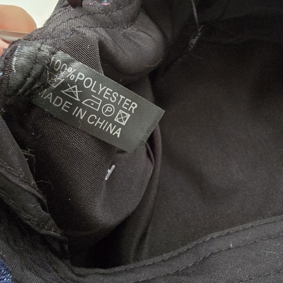 Denim Beret with Multicolor Fringe - Picture 8 of 10